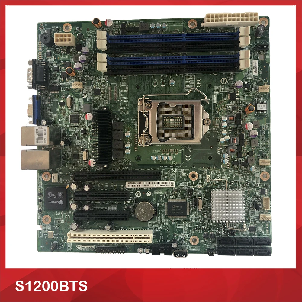 Motherboard do servidor Para Intel S1200BTS E3 1230 V2 i3 Nas M ATX