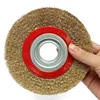 1pc Wire Brushes Polishing Wheel 125mm Round Brass Plated Stainless Steel Wire Brush Bench Grinder Tool Parts 1