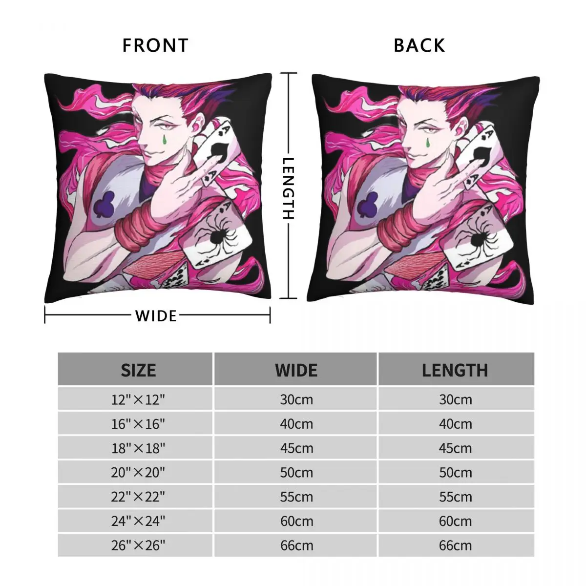 Рисунок 4 - Квадратная наволочка Hisoka HunterXhunter