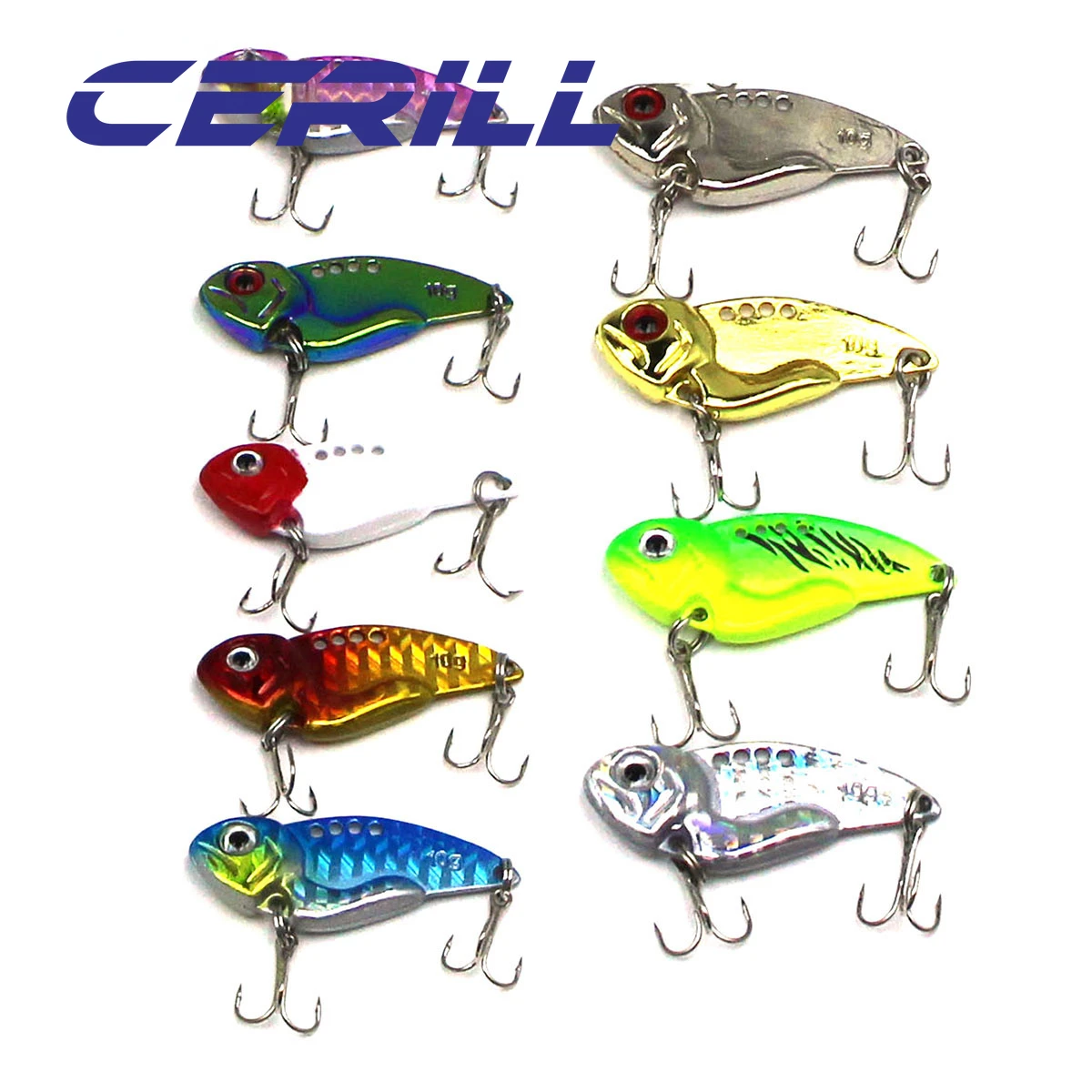 

Cerill 5g 7g 10g 12g 14g 20g Rotating Metal VIB Lead Spinner Spoon Artificial Crankbait Pin Vibration Trout Bass Fishing Lure