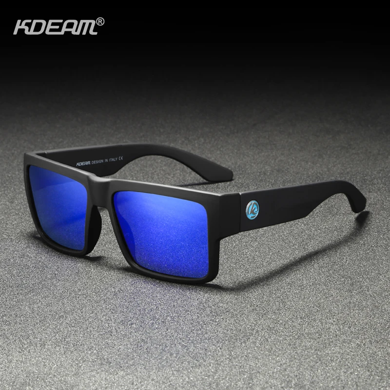 

Hot Sale 2023 Men Women Trendy KDEAM Polarized Sunglasses Sport Square Travelling UV400 Mirrored Shades Gafas de sol Branded