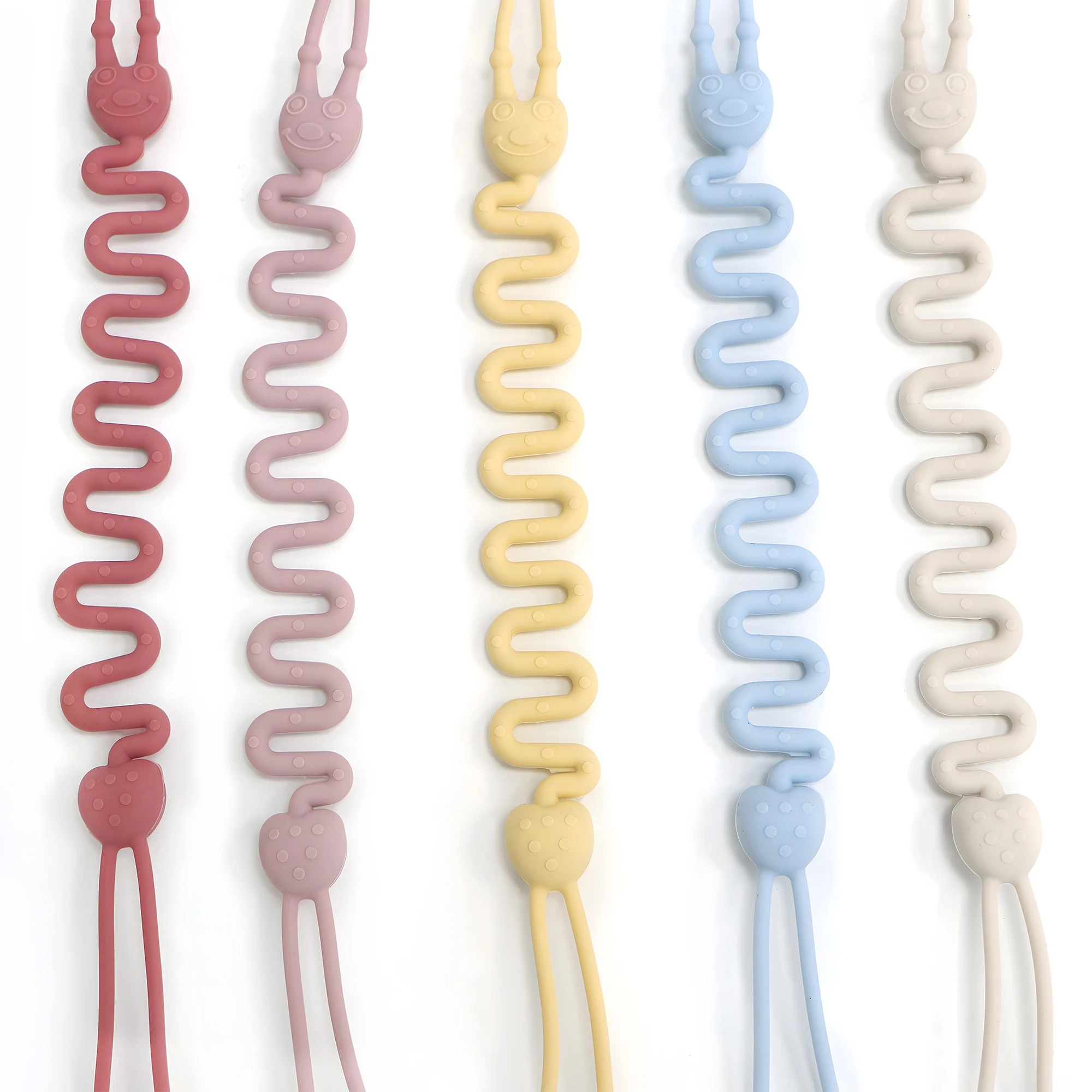Pacifier Accessories Pacifier Clip Pacifier Chain Adjustable spring silicone pacifier clip One-piece design toy chain Suitable For Pacifiers Teething Toys And Newborn Gifts