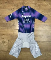 LASER CUT Skinsuit 2025 Jayco AlUla TEAM Bodysuit SHORT Cycling Jersey Bike Clothing Maillot Ropa Ciclismo 1