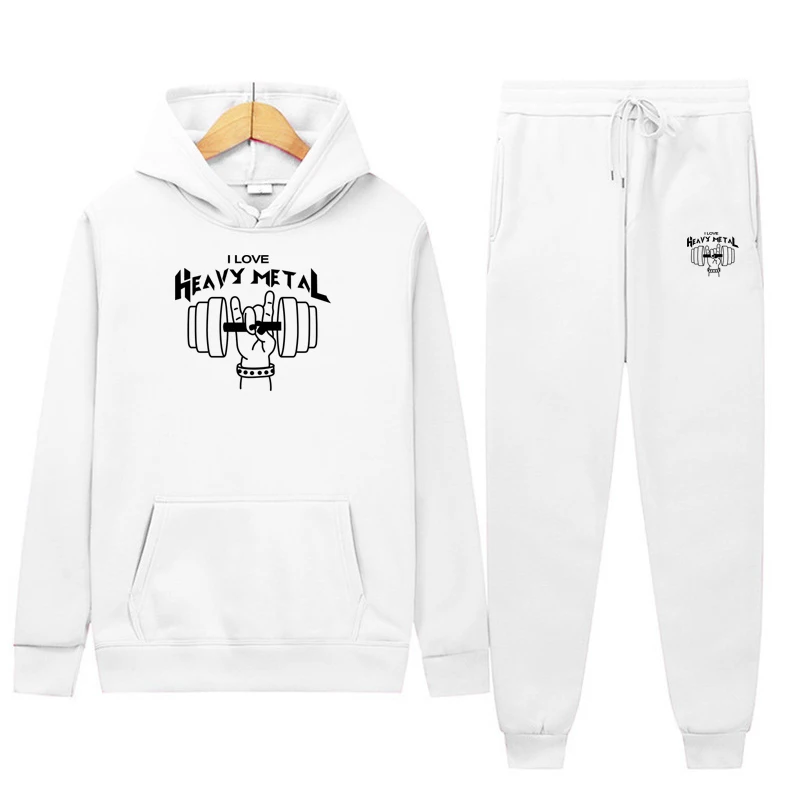 

Мужской однотонный спортивный костюм, повседневный комплект из двух предметов, толстовка с капюшоном и штаны, 2024