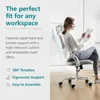 Office Computer Desk Chair, Ergonomic High-Back Mesh Rolling Work Task Chairs with Wheels and Adjustable Headrests,Study, Grey 4