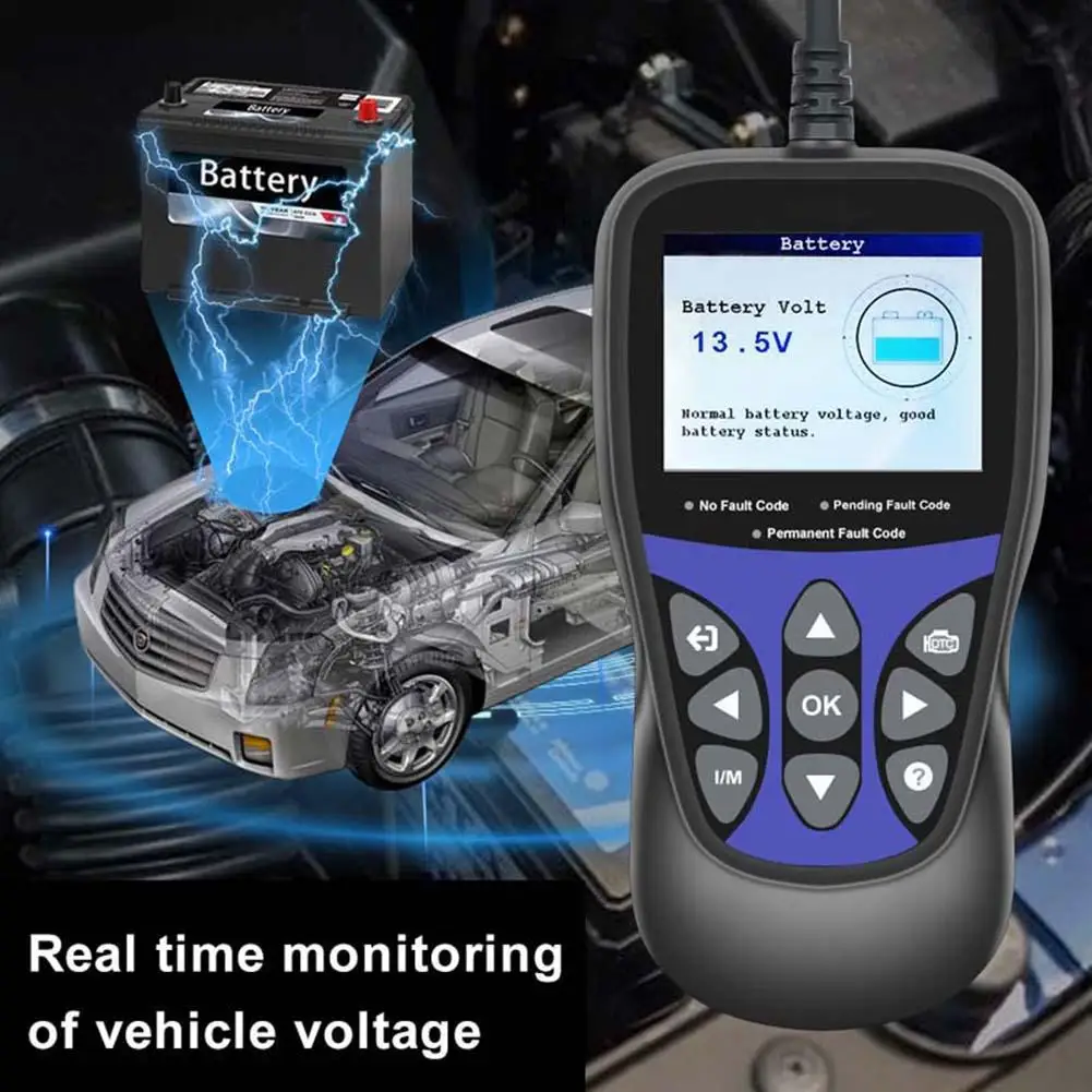 

Vehicle Code Reader 12V Automotive Check Engine Light Scanner I/M Readiness Car Diagnostic Scan Tool