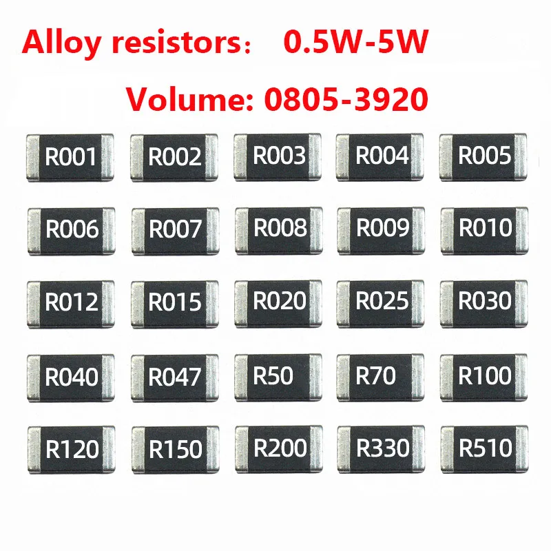 1206/2515/2728 Metal Alloy SMD/SMT Resistors 1% 0.001 - 0.5 (83