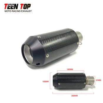 Universal Motorcycle Exhaust System For Honda GY6 CB190R Forza 300 PCX 150 PCX125 Exhaust 51mm Modified 250CC Motobike Muffler