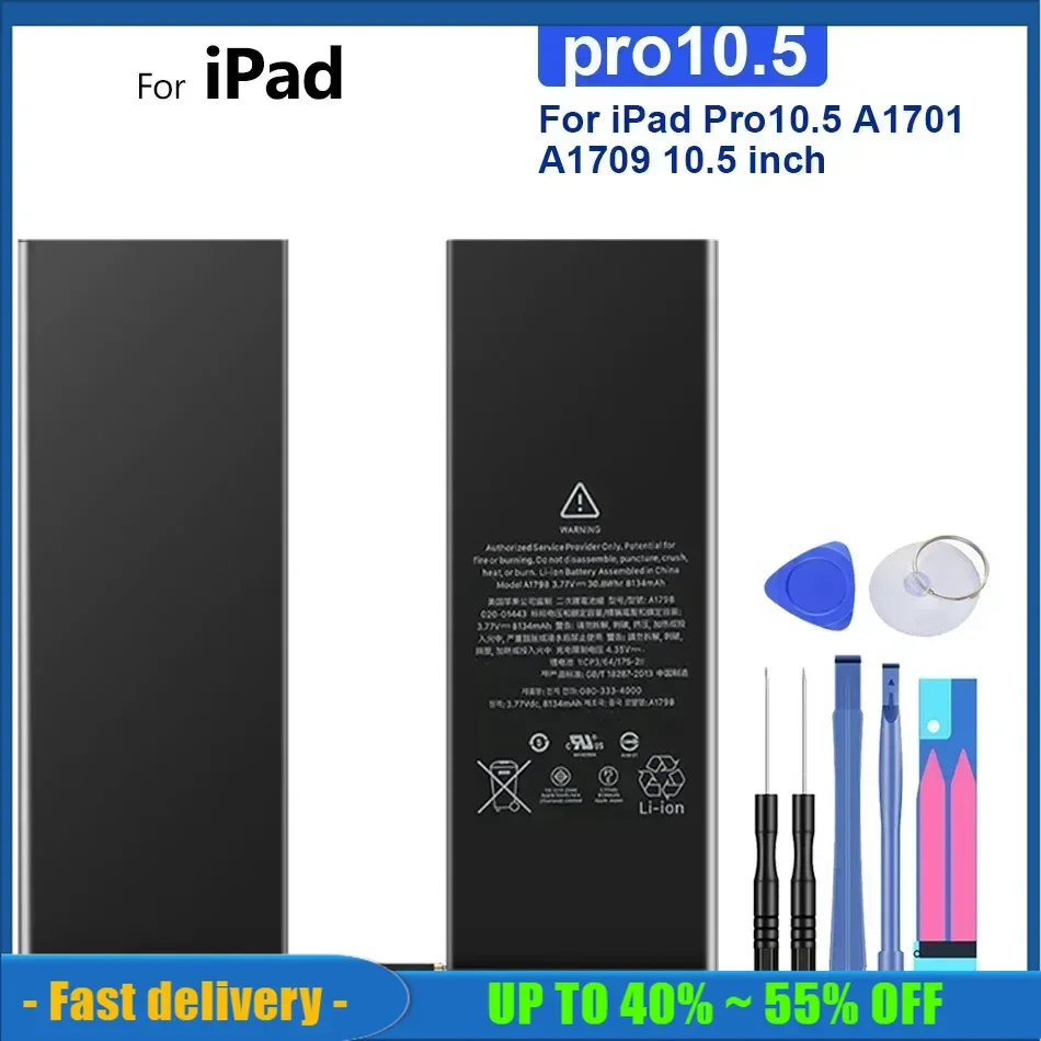 

Высококачественные сменные батареи для планшета 8134 мАч для Apple iPad Pro 10,5 дюйма A1701 A1709