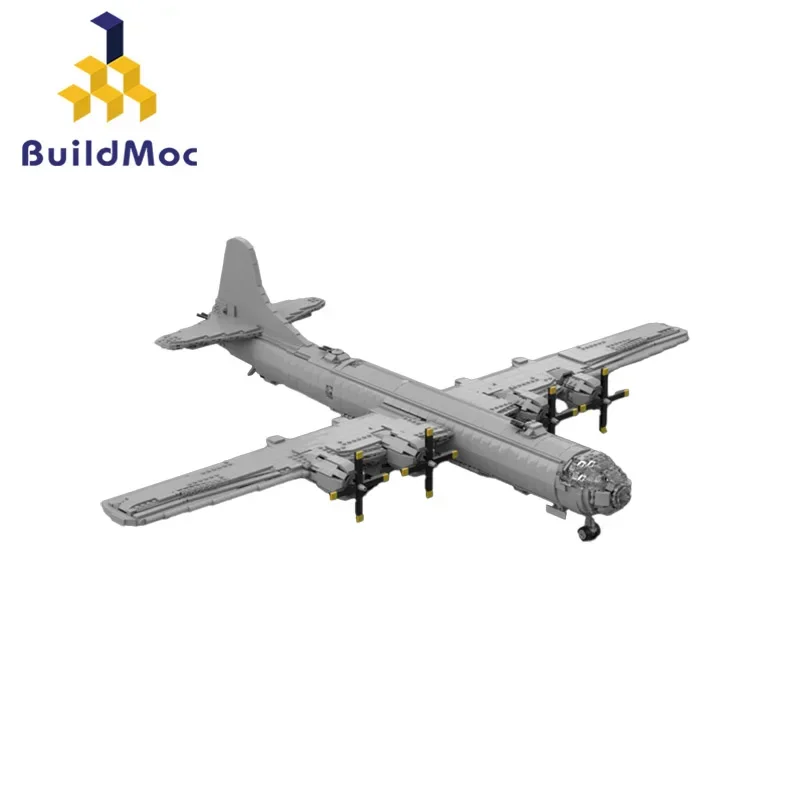 

Superfortress 1:35 Scale B-29 Long-Range Bomber BuildMoc Building Blocks Set Wars Airplane Model Bricks Toys For Children Gifts