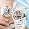 SANDA G-Style Ladies Watches Waterproof Outdoor Casual Clock Sports Military Women Watch Quartz Digital Dual-display Wristwatch 1