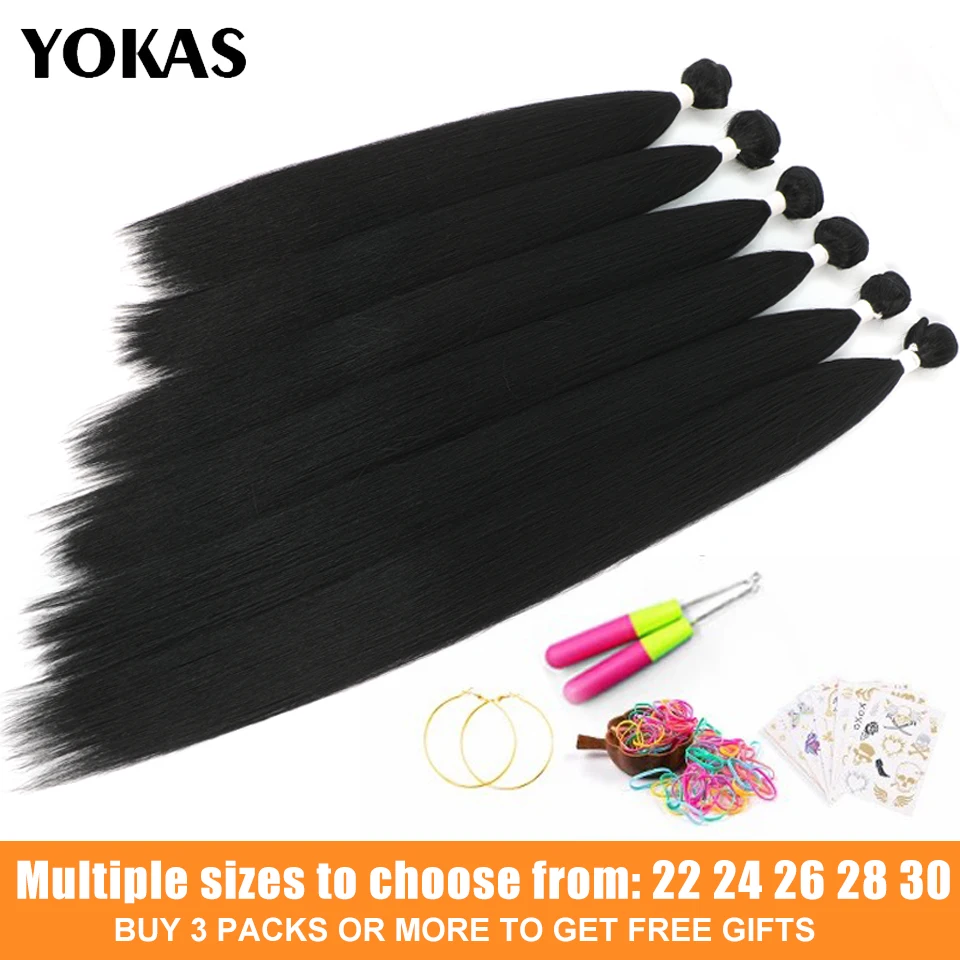 40 pollici capelli lunghi tessitura bionda sintetica dritta Ombre bionda rossa marrone estensioni dei capelli in fibra ad alta temperatura per le donne - immagine 4