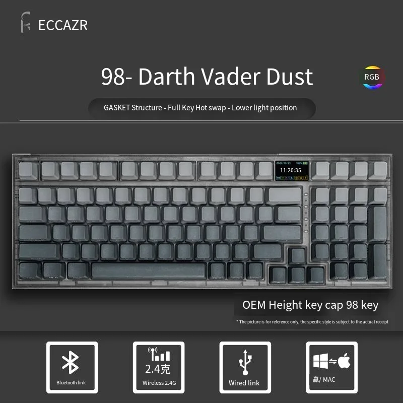 Bluetooth RECCAZR-R98Pro thriモードのメカニカルキーボード