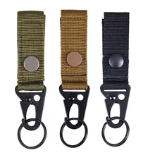 

3PCS Tactical Molle Keychain Belt Keeper with Key Clip Hanging Hook Clip Key Ring Clamp Buckle Hook Carabiner for Hunting Hiking