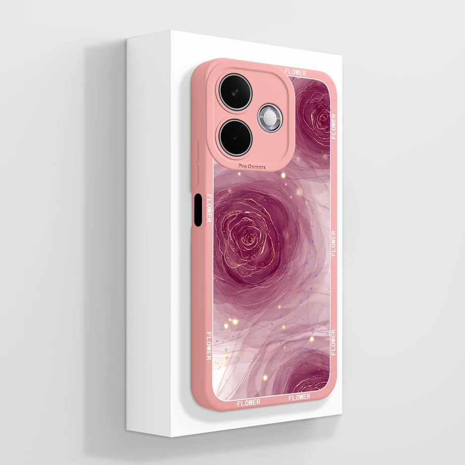 Artistic Oil Painting Flower Silicone Soft Protective Phone Case