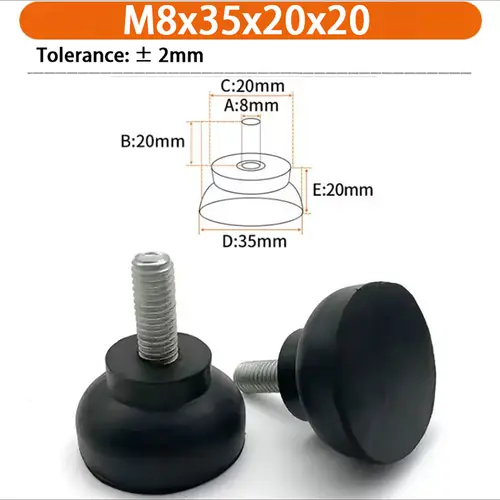 M6 M8 M10 Rubber Adjustable Feet Pad Feet Pad With Screw Table Chair Balck Leveling Foot Pad Furniture Leg Anti-shock Protection - Image 40