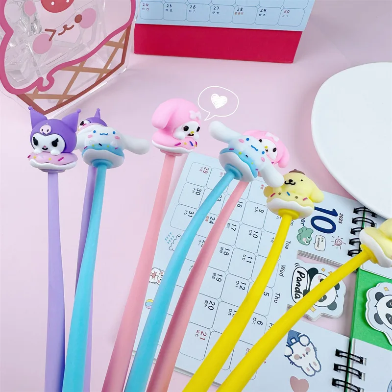 

Sanrio Black Beauty Melody Cinnamon Silicone Pen, Stress Relief, Shaker Soft Glue Pen, Student Stationery, 0.5mm