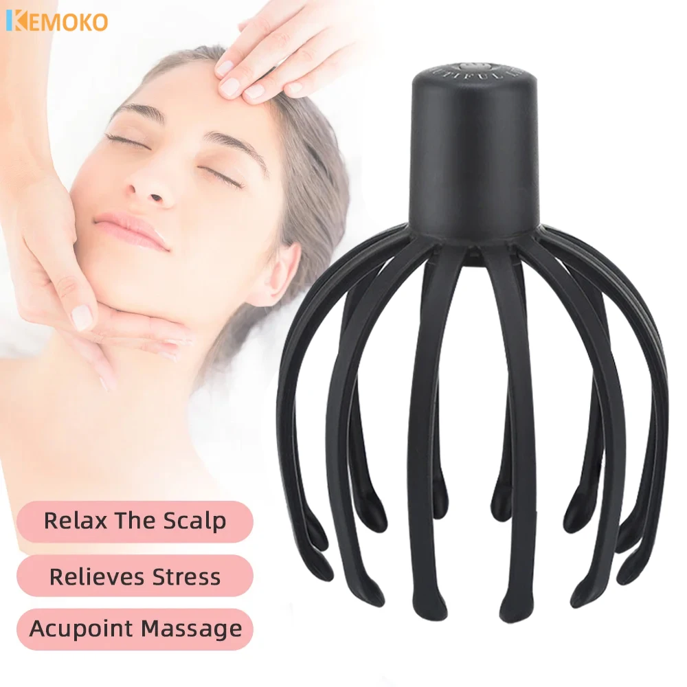 

Electric Scalp Massager Hands Free Therapeutic Head Octopus Claw Scratcher Vibration Relief Stress Hair Stimulation Rechargable