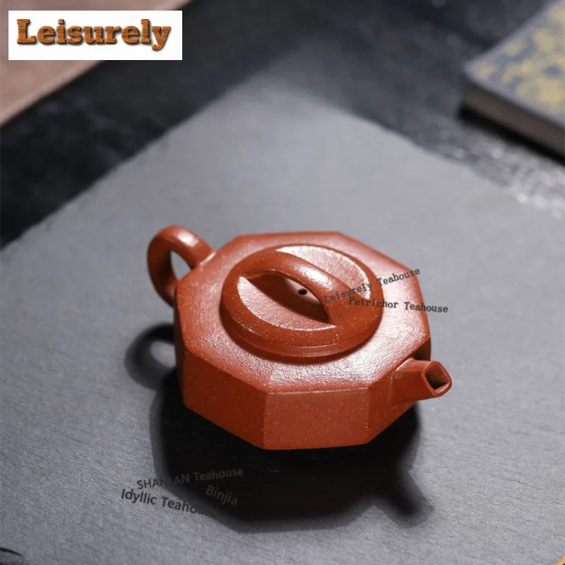 200ml Creative Yixing Purple Clay Teapots Handmade Large Caliber Pot Raw Ore Downhill Mud Kettle With Infuser Zisha Tea Set Gift