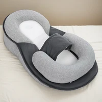 Dream Nest Baby Bed Anti Reflux Support Feeding Pillow with Safety Strap Soft Fabric Comfortable Baby Lounger Pillow Baby Bed
