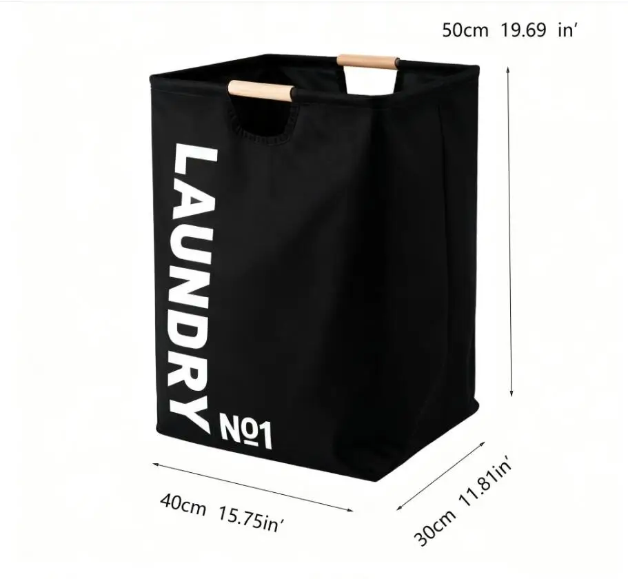 Foldable Large Capacity Waterproof Fabric Laundry Basket with Handles