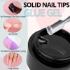 5ml Soft Nail Tips Gel For Press On False Nails Solid Sticker Adhesive Nail Gel UV Bond Rhinestone Fake Tips Extension Nail Glue 1
