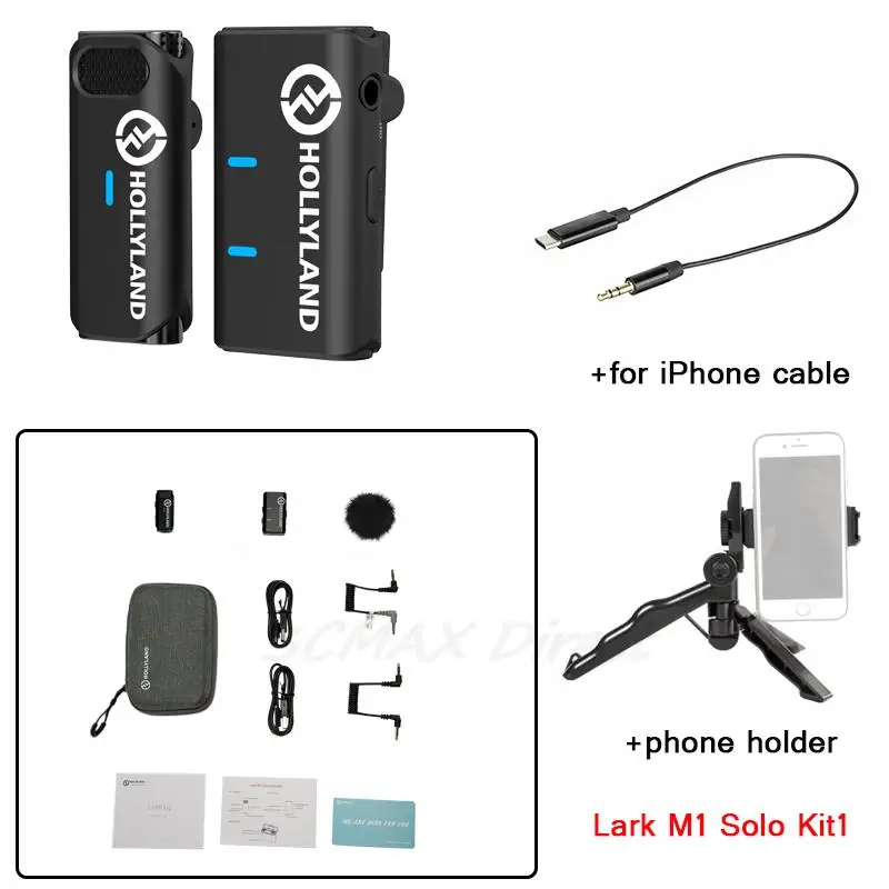 Hollyland Lark M2 Wireless Lavalier Microphone for iPhone Camera 300m Range  Noise Cancellation 30H Battery for Photography Vlog - AliExpress