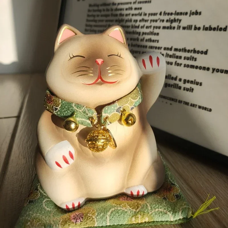 Lucky Waving Cat, Lucky Cat With Waving Ar Solar Powered Fortune Cat...