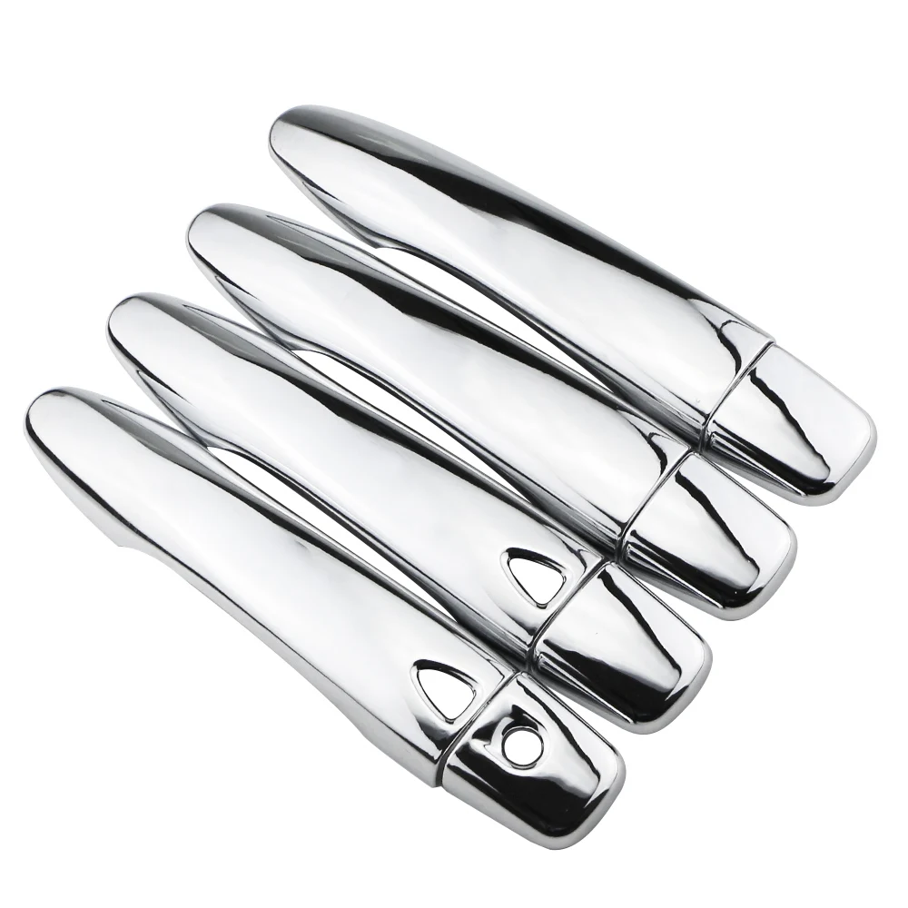 8-Piece ABS Chrome Car Exterior Door Handle Cover Trim Set - Stylish Decoration and Protection Accessories