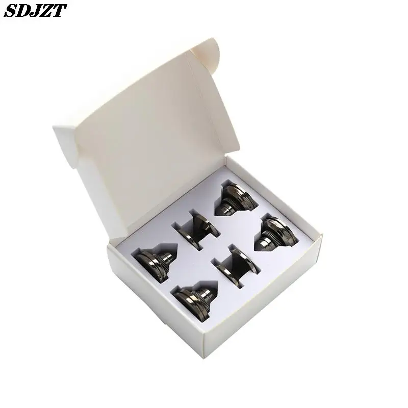 30x27mm 스피커 스탠드 피트 발 패드 4 개, 순수 구리 실버 라우드 스피커 박스 스파이크 콘 바닥 못 M28 x 26