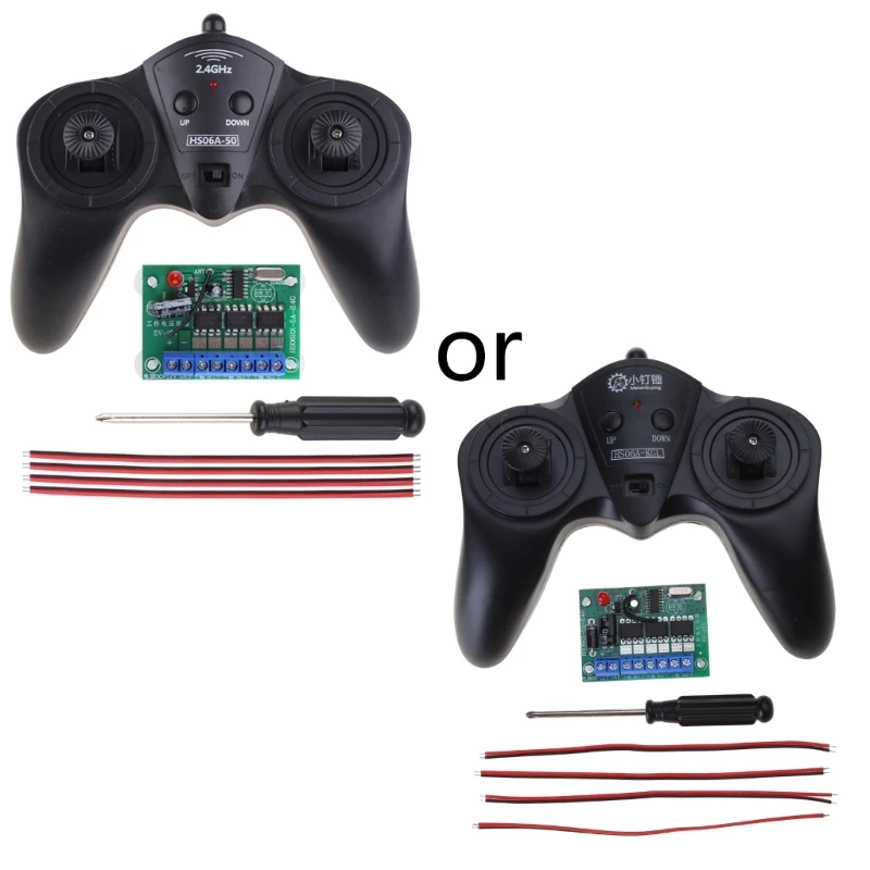 6CH High-power 2.4G 50 Meter Remote Control with Receiver 6-15v for Car Model Sh