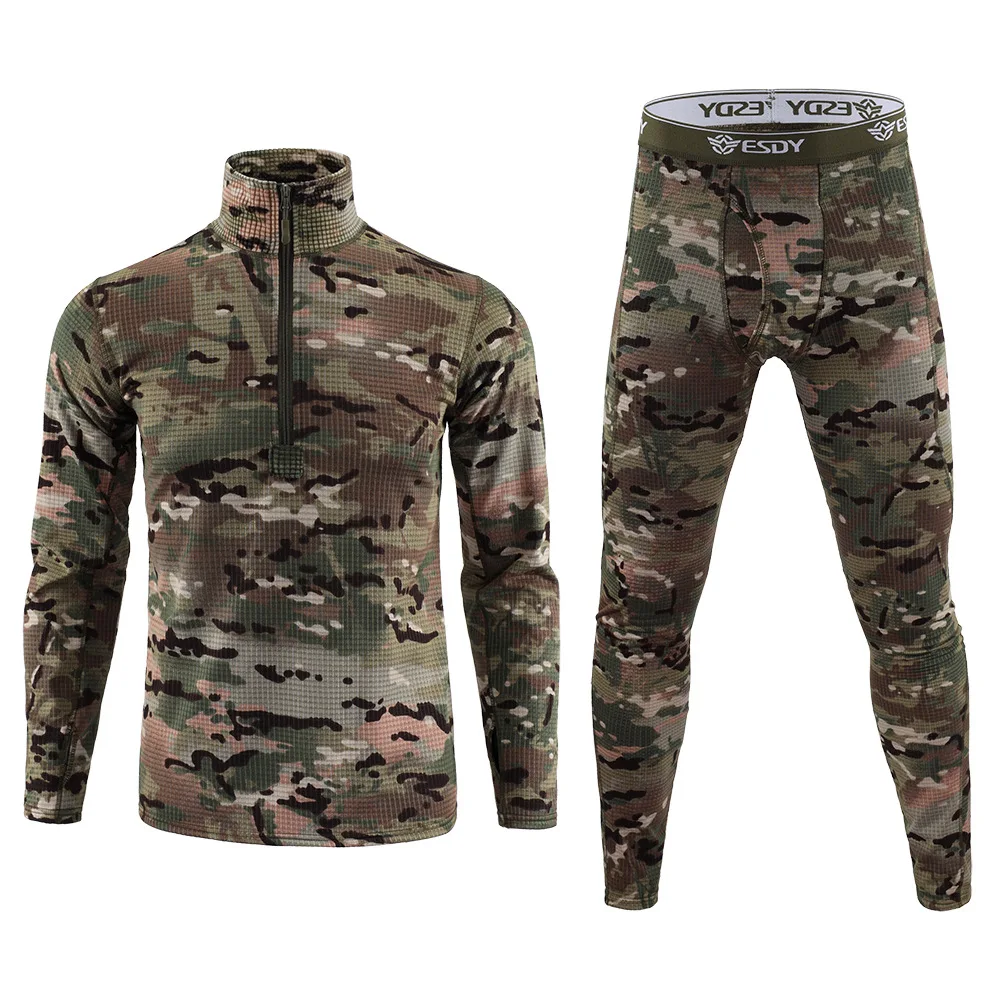 

Men's Square Shaker Tactical Training Thermal Suit Stretchy Underwear Outdoor Sports Cycling Clothing