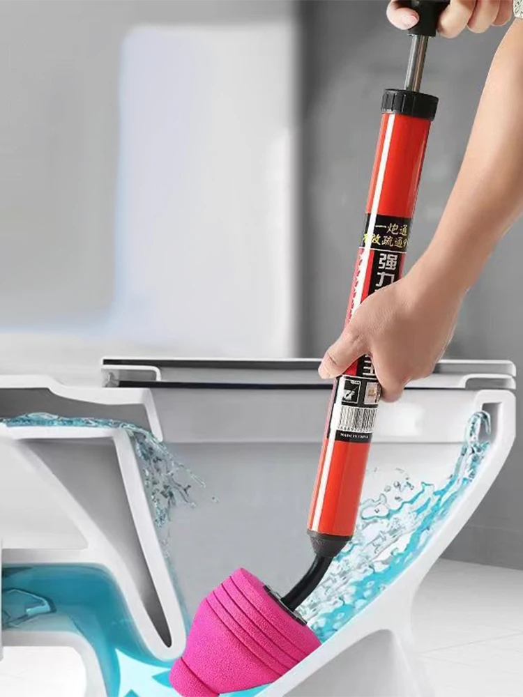 High Pressure Toilet Unblock One Shot Toilet Pipe Plunger Silicone Quickly Unblock Household Sewer Dredging Plunger toilet plunger drain unblocker drain blaster drain plunger
