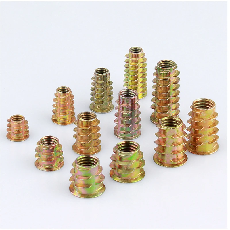 

M4 M5 M6 M8 M10Metal Hexagon Hex Socket Allen Head Embedded Insert Nut E-Nut Assortment Set Kit Box for Wood Furniture