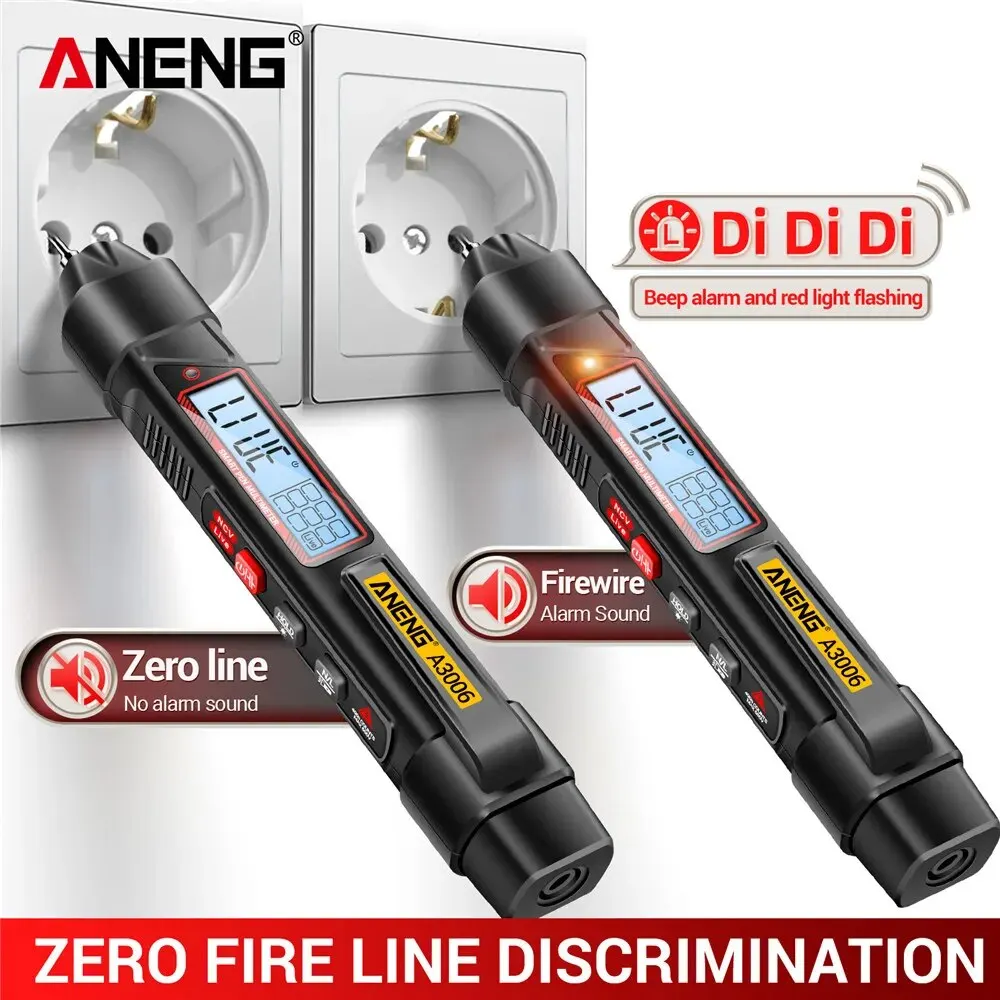 Digital Multimeter ANENG A3006 Pen Type 4000 Counts AC/DC Voltage Meter Tip Test Zero Fire Line High Precision Electric Tools
