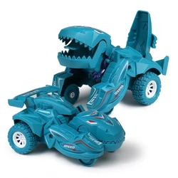 2 - in - 1 Dinosaur Deformation Car: Action Collision Transformation Mini Toy for Boys (Green)