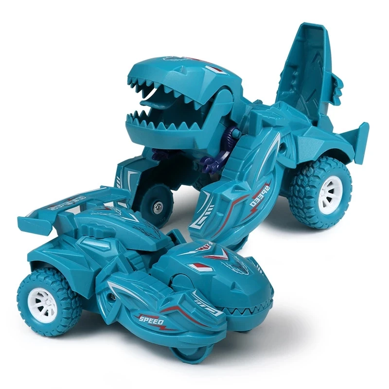 2 IN 1 Dinosaurier Verformung Auto Modell Spielzeug Für Jungen One Step Action Kollision Transformation Mini Fahrzeuge Spielzeug Geschenk für Kinder