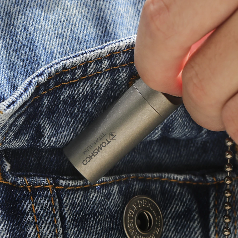 Titanium Pill Case Portable Sealed Medicine Bottle Home Outdoor Pill Box Waterproof Titanium Pill container Camping Hiking