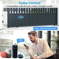 Tuya Smart Life เลื่อนประตู Controller IP65 กันน้ําไร้สายเซ็นเซอร์ประตู USB ชาร์จทํางานร่วมกับ Google Assistant Alexa 3