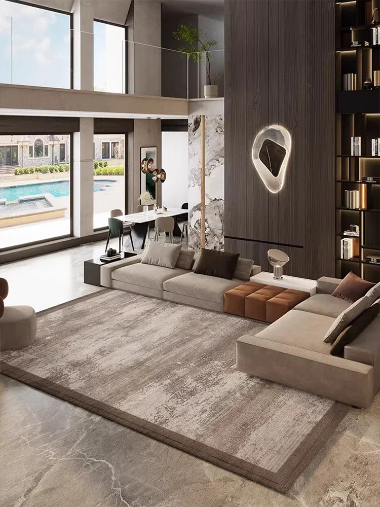Abstract Brown Striped Carpet Creative Artistic Rug Luxury Living Room Decoration Carpets Comfortable Easy Clean Bedroom Rug 양탄자 4