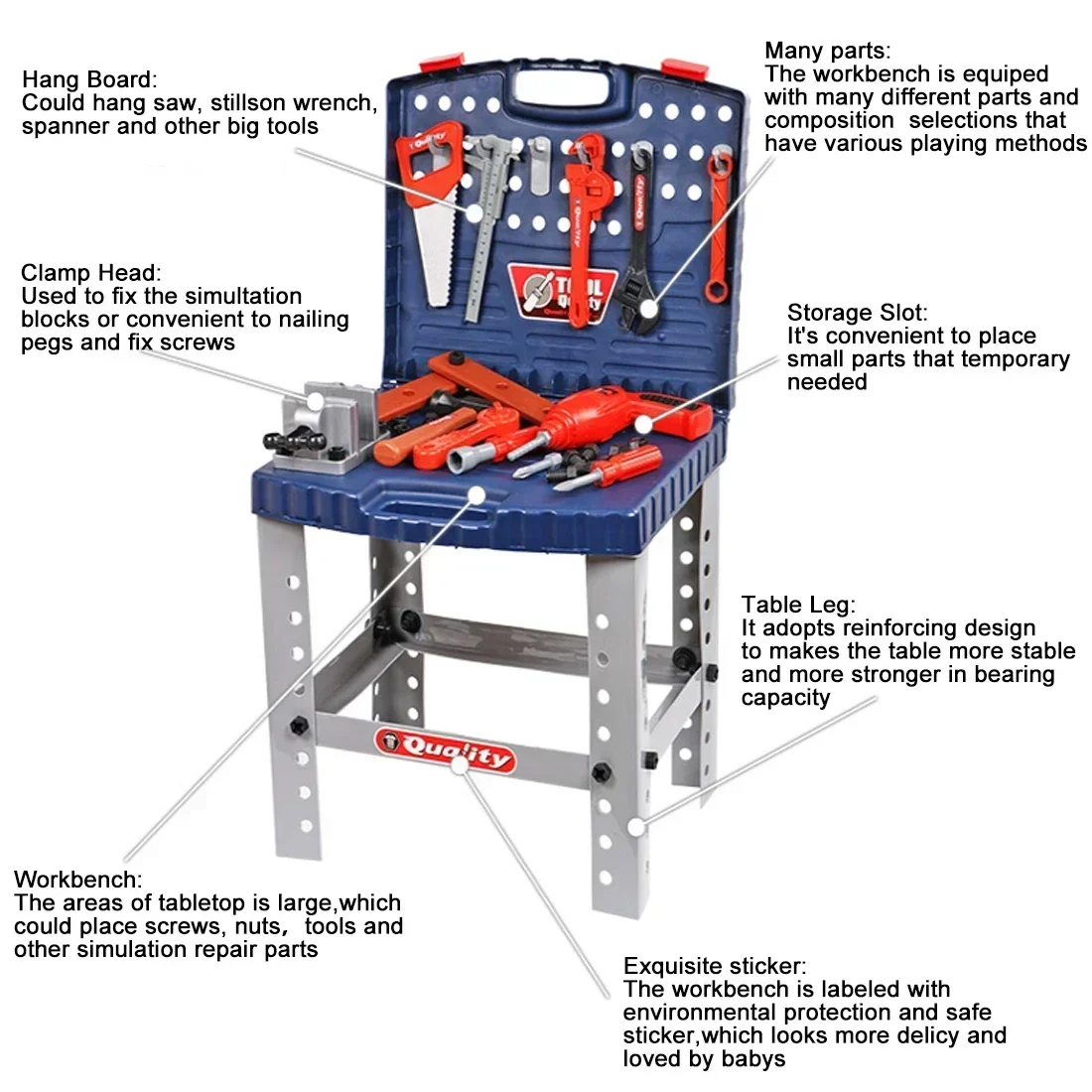 67pcs/set Playing House Toy Boy Electric Repair Tool Hand-held Children's Toolbox Simulation DIY Tool Set