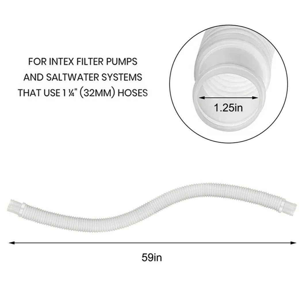 

For Intex Accessory Hose 32mm Swimming Pool Pipe 1.25inch Soft Flexible Hose Suitable For Intex Filter Pump 607 & 637