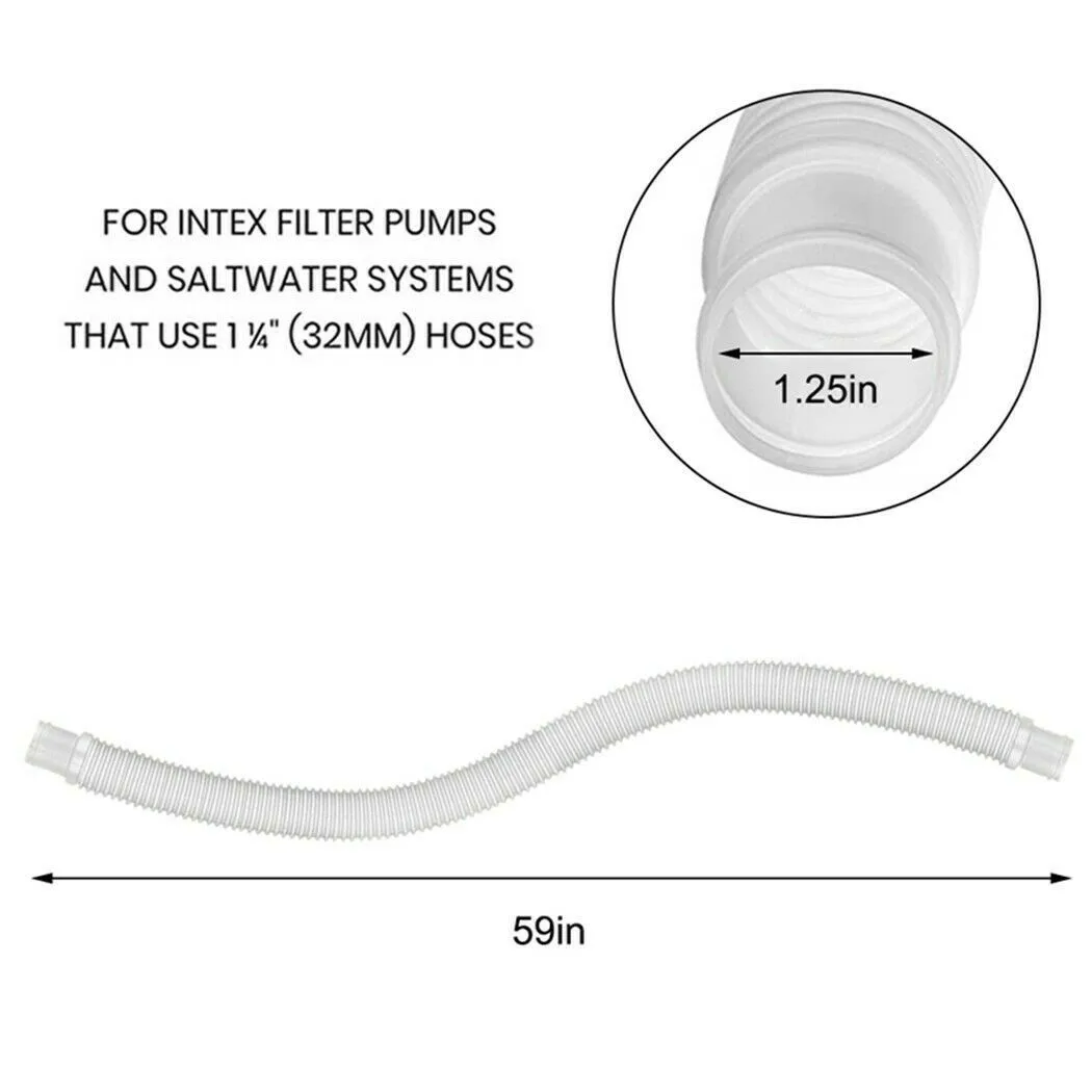 

Шланг для аксессуаров Intex 32 мм, труба для бассейна 1,25 дюйма, мягкий гибкий шланг, подходит для фильтрующего насоса Intex 607 и 637