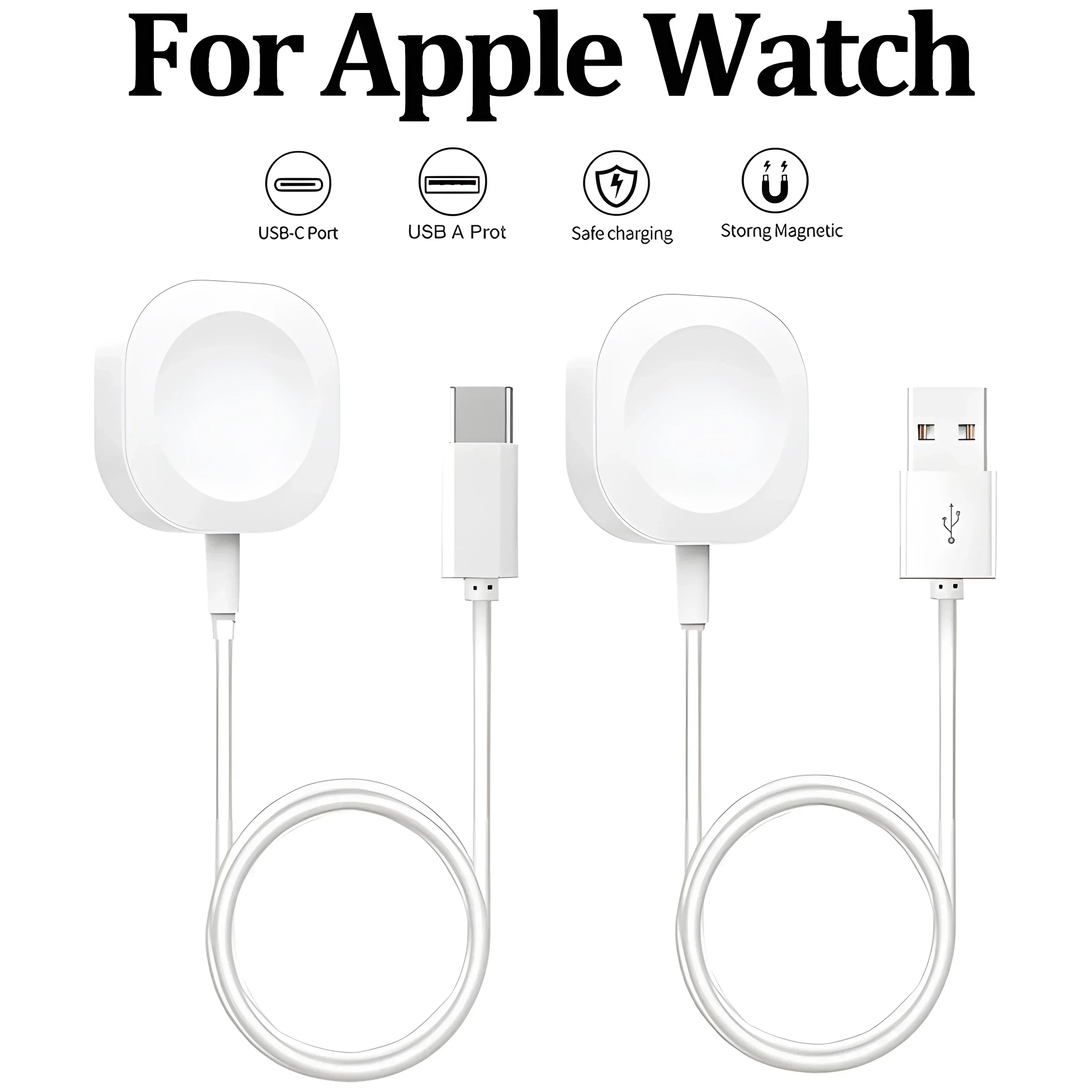 Premium Magnetic Wireless Charger for Apple Watch - Fast Charging Cable Accessory