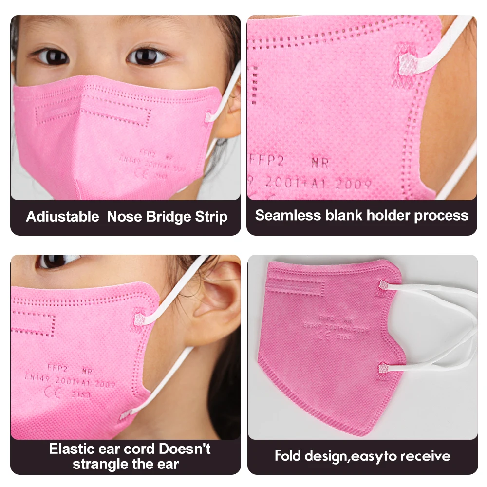 Masque FFP2 Enfant 10 pièces - Lot Couleurs - Protection Respiratoire
