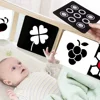 Montessori Baby Visual Stimulation Card Toy Black White Flash Cards High Contrast Visual Stimulation Learning Toys for Children 2
