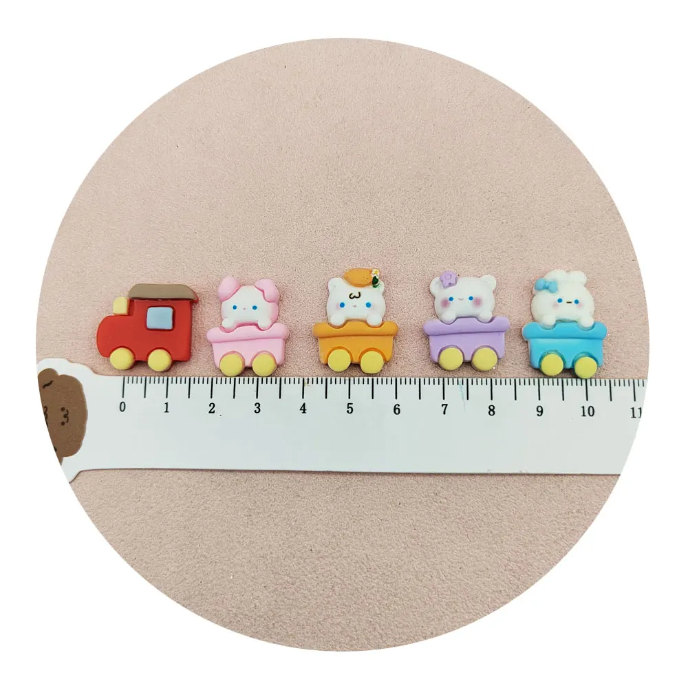 

Cute Miniature Cartoon Animal Train Resin Flatback Cabochon DIY Crafts Scrapbooking Jewelry Accessories