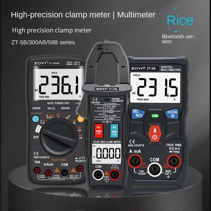 Zoyi Zt5bq Bluetooth Clamp Meter Multimeter Digital Current Pliers