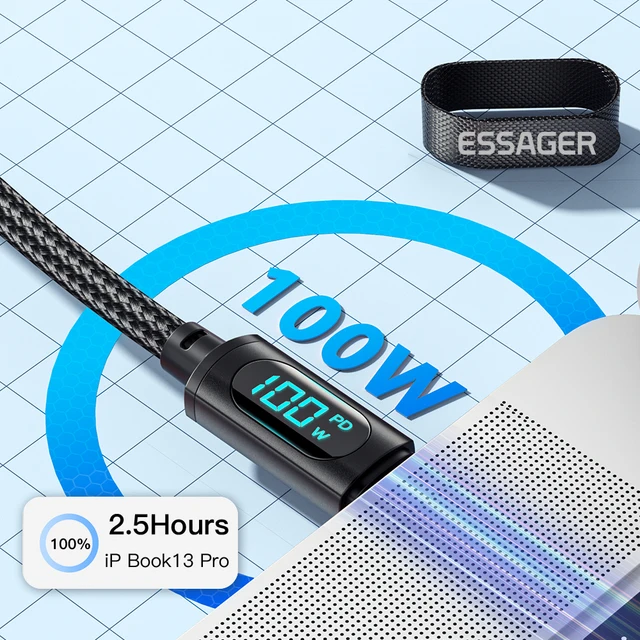 Essager 100W 고속 충전 케이블: 당신의 디바이스를 초고속으로 충전하세요!