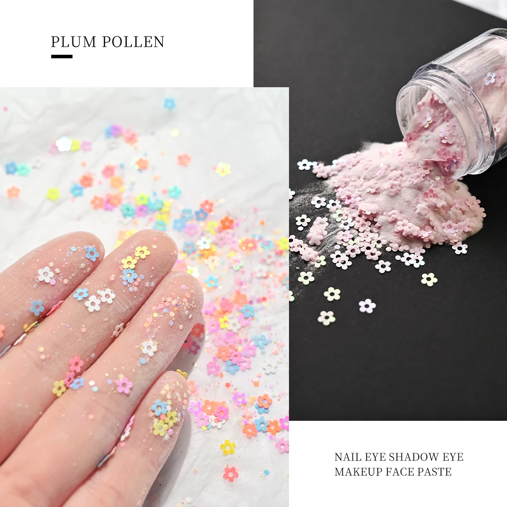 10g/jar Glitter Acrylic Powder For Nails Extension Flower Petal Flake Nail Acrylic Pigment Dipping Carving Building Crystal Dust 5